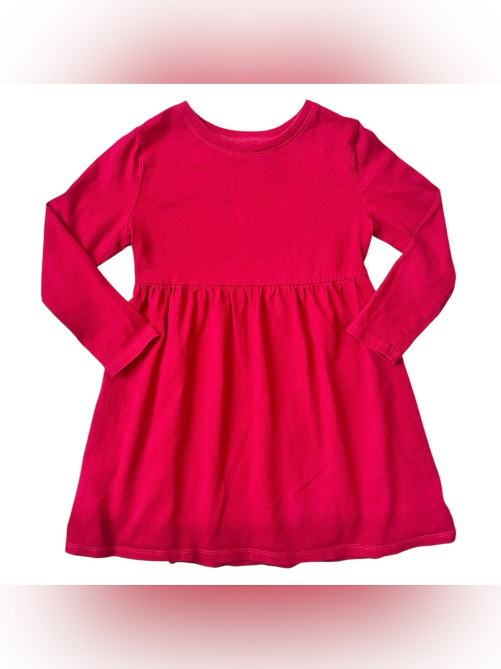 Old Navy 4T Girls red long sleeve cotton dress